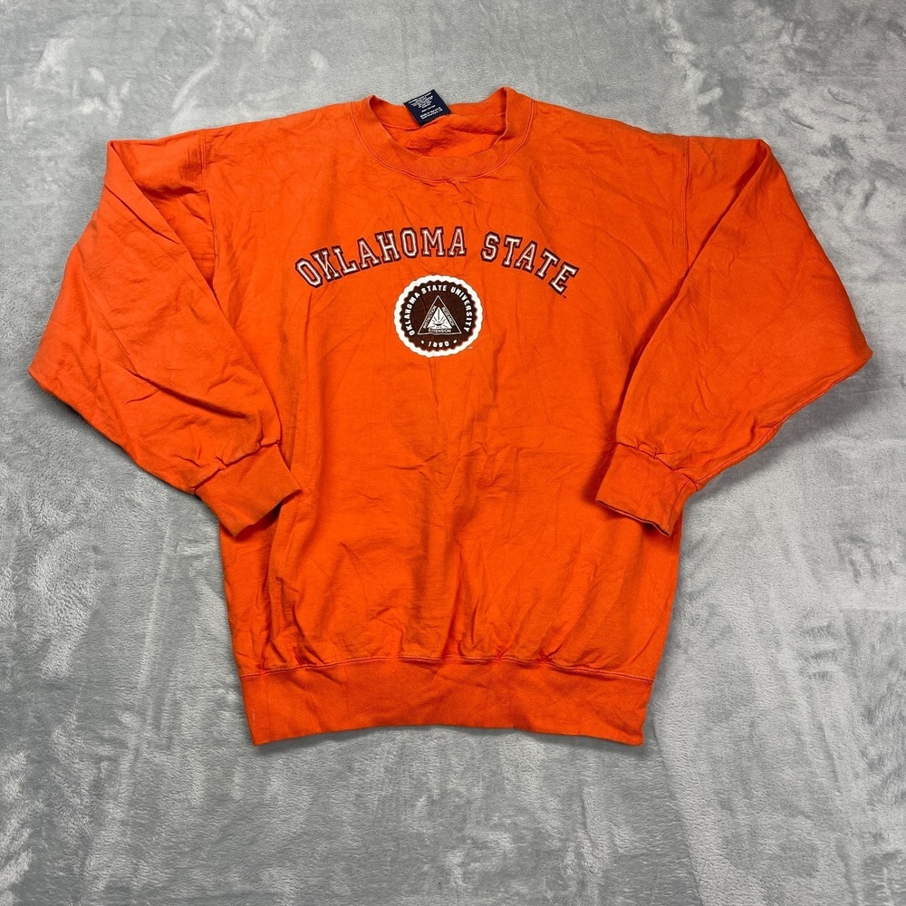 Vtg Oklahoma State University Sweatshirt Mens L Orange Jones & Mitchell NCAA USA